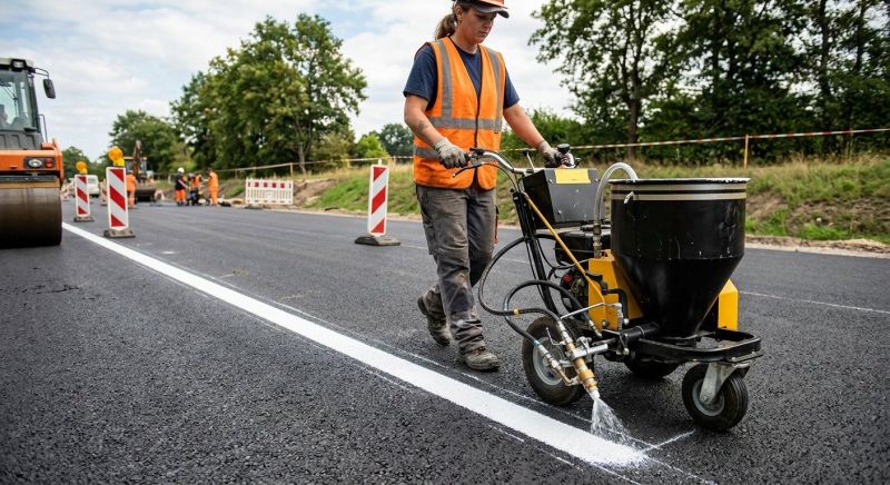 Asphalt Painting in Savannah, GA