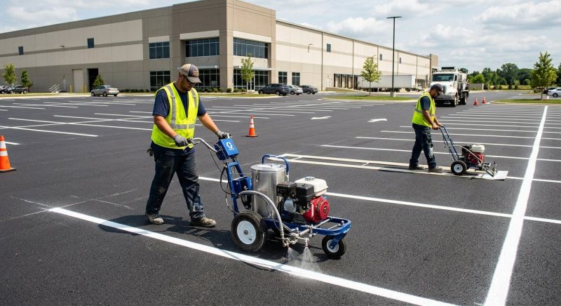 Asphalt Painting in Savannah, GA