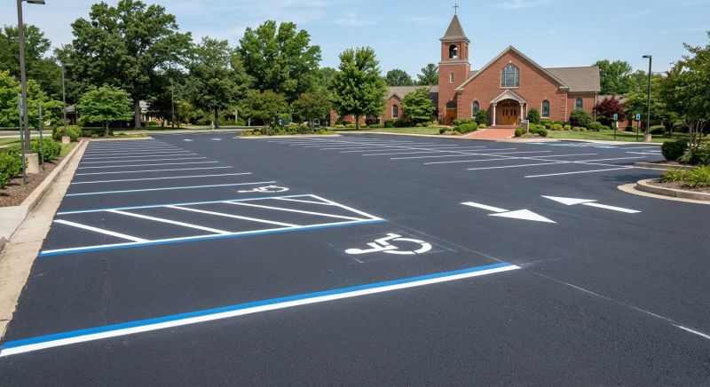 Church Parking Lot Striping in Canton, GA